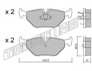 Комплект тормозных колодок TRUSTING 185.0