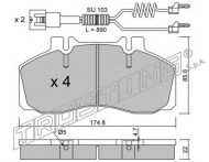 Комплект тормозных колодок TRUSTING 275.0W