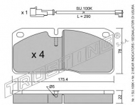 Комплект тормозных колодок TRUSTING 278.1W