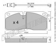 Комплект тормозных колодок TRUSTING 278.2W