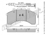 Комплект тормозных колодок TRUSTING 596.1W