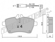 Комплект тормозных колодок TRUSTING 662.0W