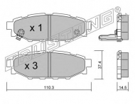 Комплект тормозных колодок TRUSTING 780.0