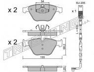 Комплект тормозных колодок TRUSTING 574.6W