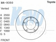Тормозной диск KAVO PARTS BR-9350