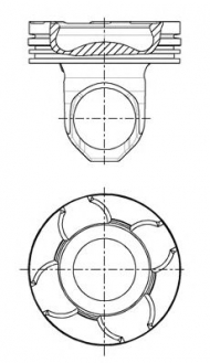 Поршень NÜRAL 87-75004DP STD