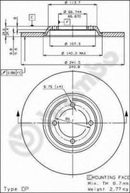 Тормозной диск BRECO BS 7092