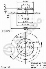 Тормозной диск BRECO BS 7215