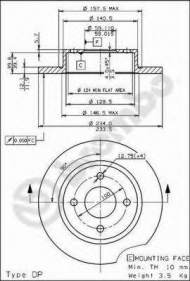 Тормозной диск BRECO BS 7454