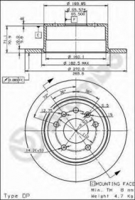 Тормозной диск BRECO BS 7479