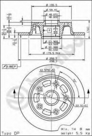 Тормозной диск BRECO BS 7511