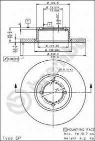 Тормозной диск BRECO BS 7523