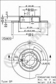 Тормозной диск BRECO BS 7553