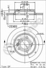 Тормозной диск BRECO BS 7559
