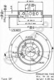 Тормозной диск BRECO BS 7565