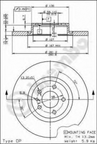 Тормозной диск BRECO BS 7569