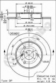 Тормозной диск BRECO BS 7596