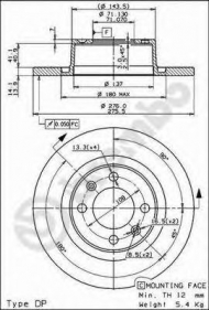 Тормозной диск BRECO BS 7619