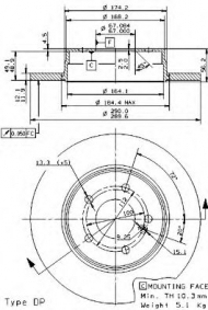 Тормозной диск BRECO BS 7635