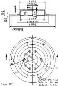 Тормозной диск BRECO BS 7644