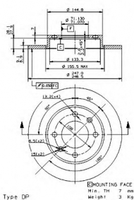 Тормозной диск BRECO BS 7663