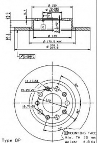 Тормозной диск BRECO BS 7673