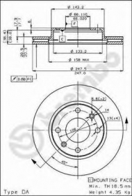 Тормозной диск BRECO BS 7874