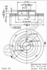 Тормозной диск BRECO BS 7876