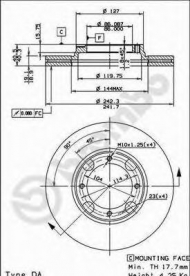 Тормозной диск BRECO BS 7927