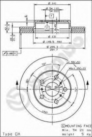 Тормозной диск BRECO BS 8069