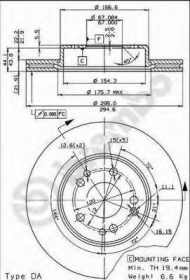 Тормозной диск BRECO BS 8074