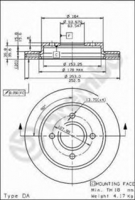 Тормозной диск BRECO BS 8096