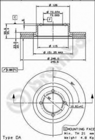 Тормозной диск BRECO BS 8118