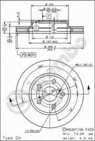 Тормозной диск BRECO BS 8147