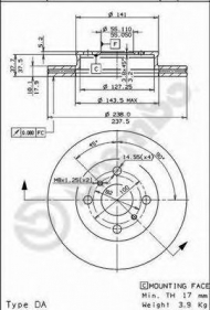 Тормозной диск BRECO BS 8161
