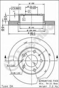 Тормозной диск BRECO BS 8165