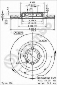 Тормозной диск BRECO BS 8195