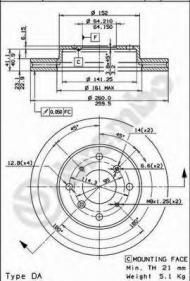 Тормозной диск BRECO BS 8202