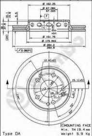 Тормозной диск BRECO BS 8308