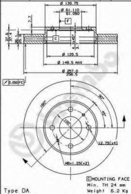 Тормозной диск BRECO BS 8315