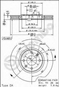 Тормозной диск BRECO BS 8358