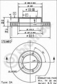 Тормозной диск BRECO BS 8465