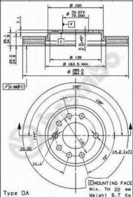 Тормозной диск BRECO BS 8470