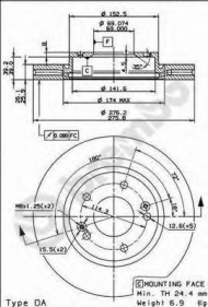 Тормозной диск BRECO BS 8485