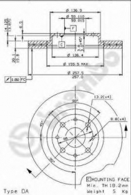 Тормозной диск BRECO BS 8540