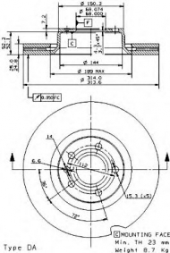 Тормозной диск BRECO BS 8550