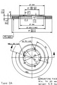 Тормозной диск BRECO BS 8559