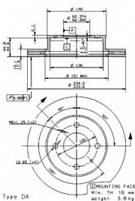 Тормозной диск BRECO BS 8563