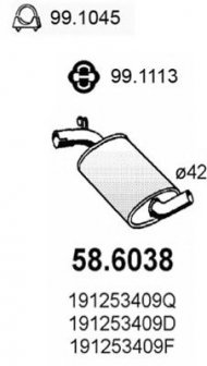 Амортизатор ASSO 58.6038