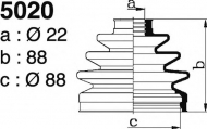 Комплект пыльника DEPA 5020